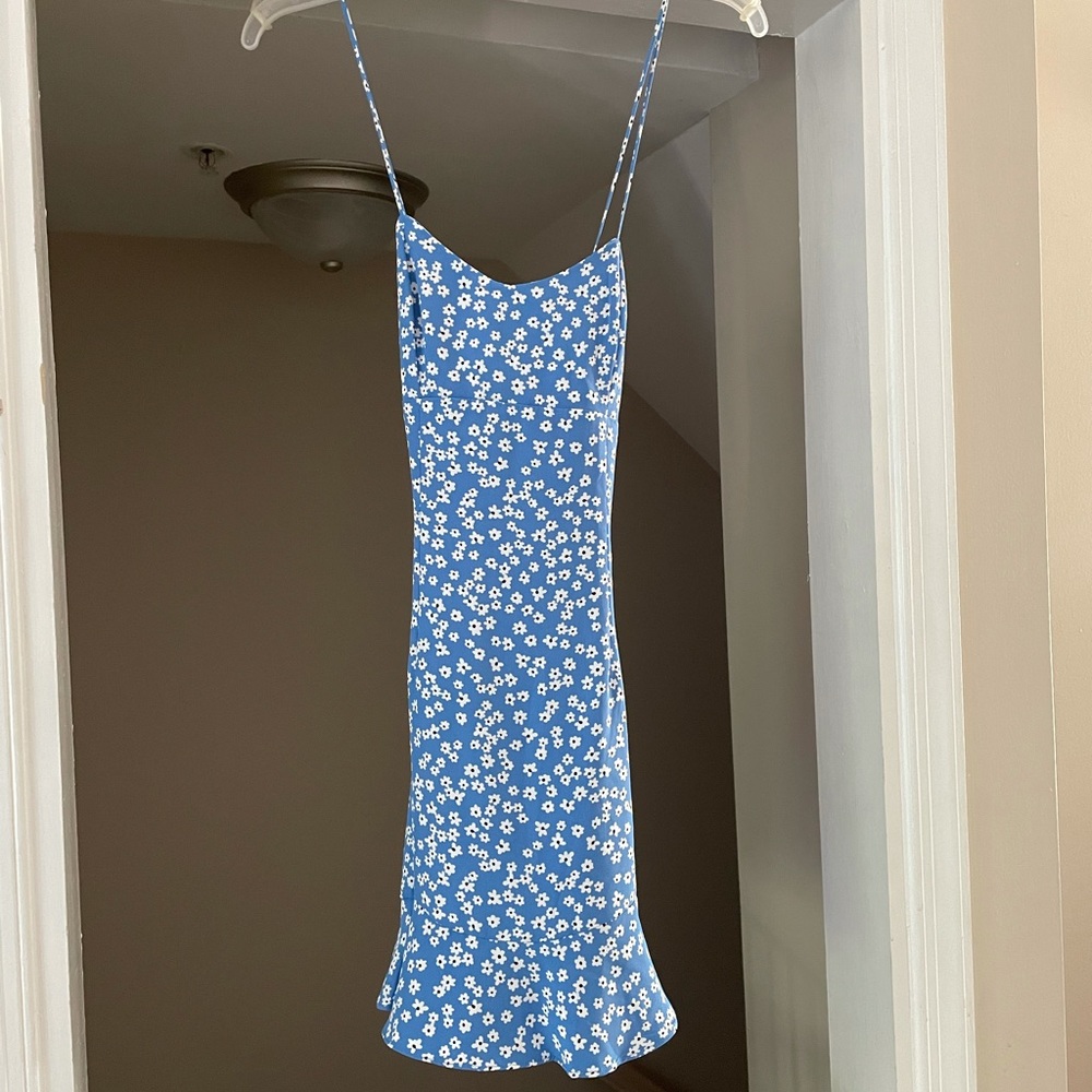 ZARA - Light Blue Floral Dress
